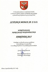 Partner 2017- Wyróżnienie Marszałka Województwa 